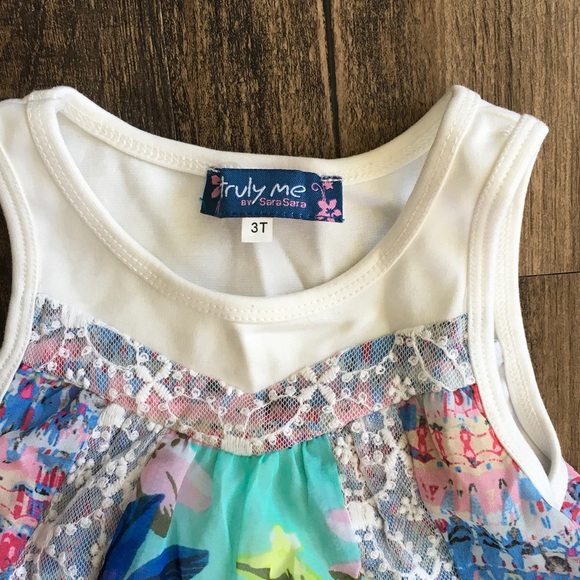 Truly Me Multicolor Floral Dress - Picture 4 of 5